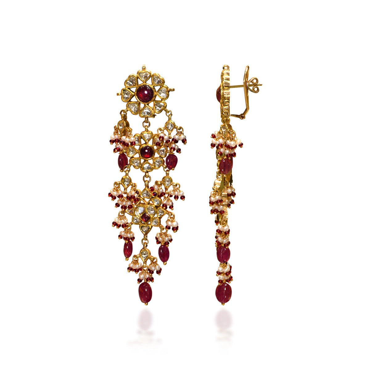 Callie Dribble Polki Earrings