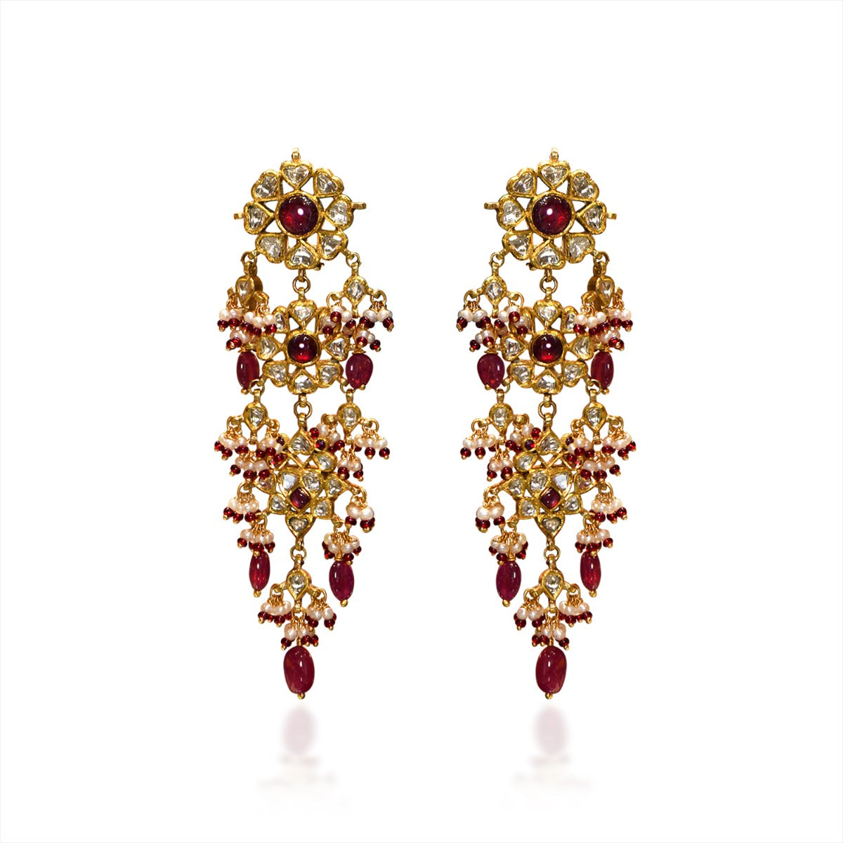 Callie Dribble Polki Earrings