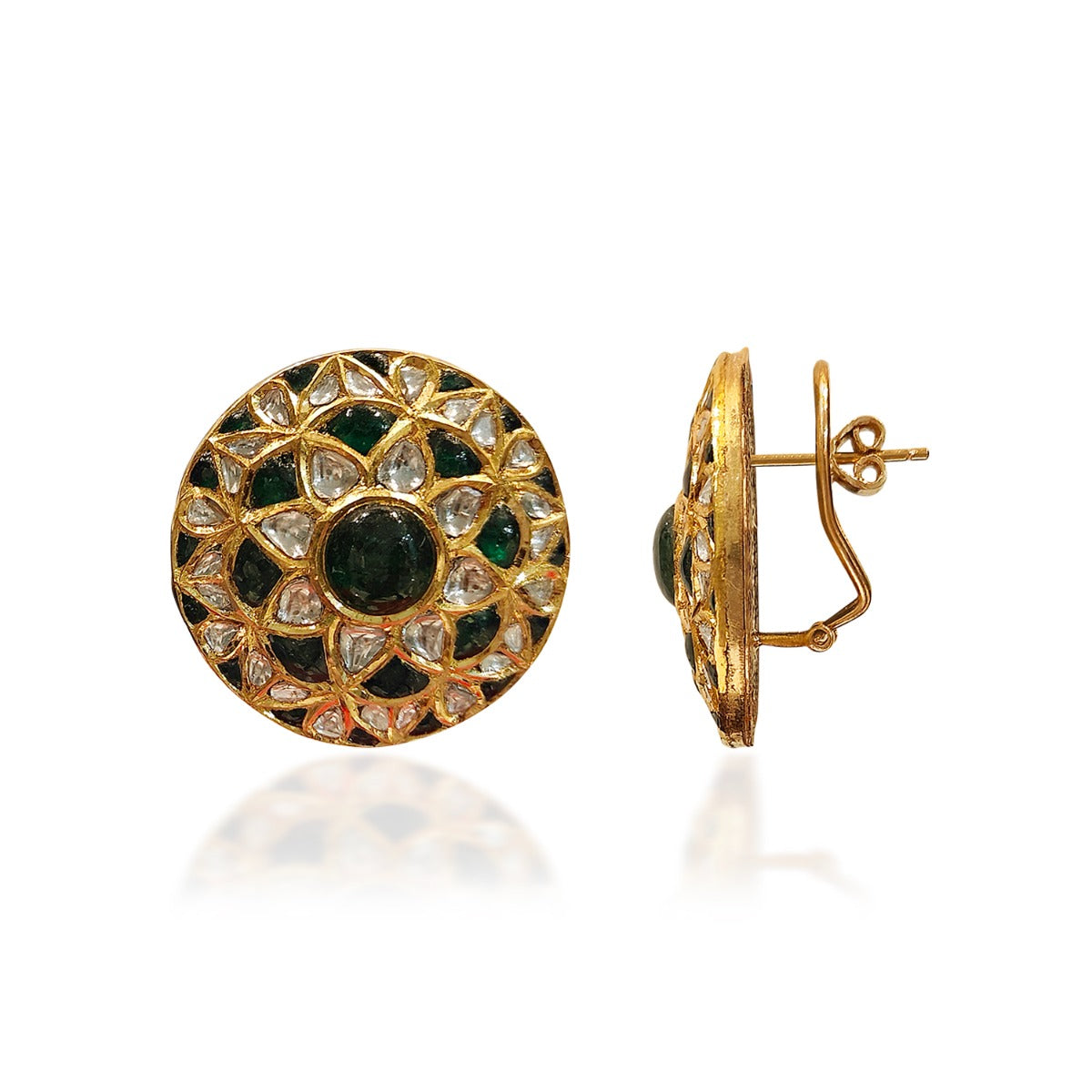 Genevia Gemstone Polki Earrings