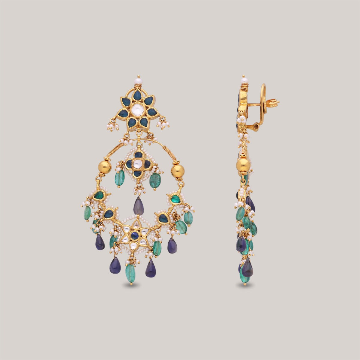 Sprinkler Gold Earrings