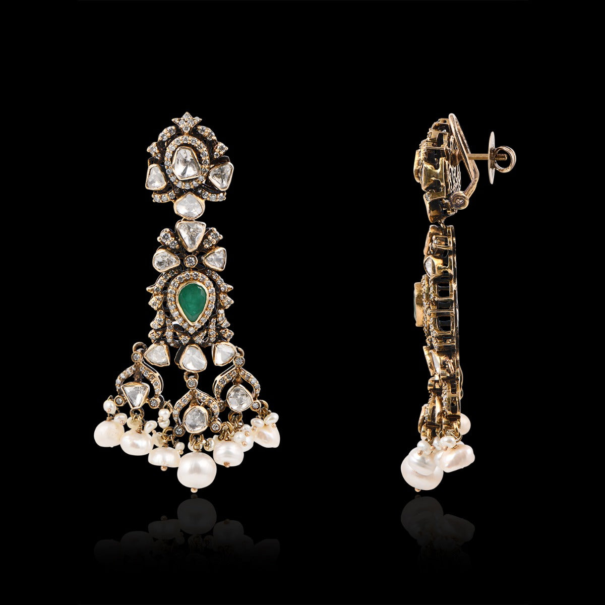 Crescent Cluster Polki Set