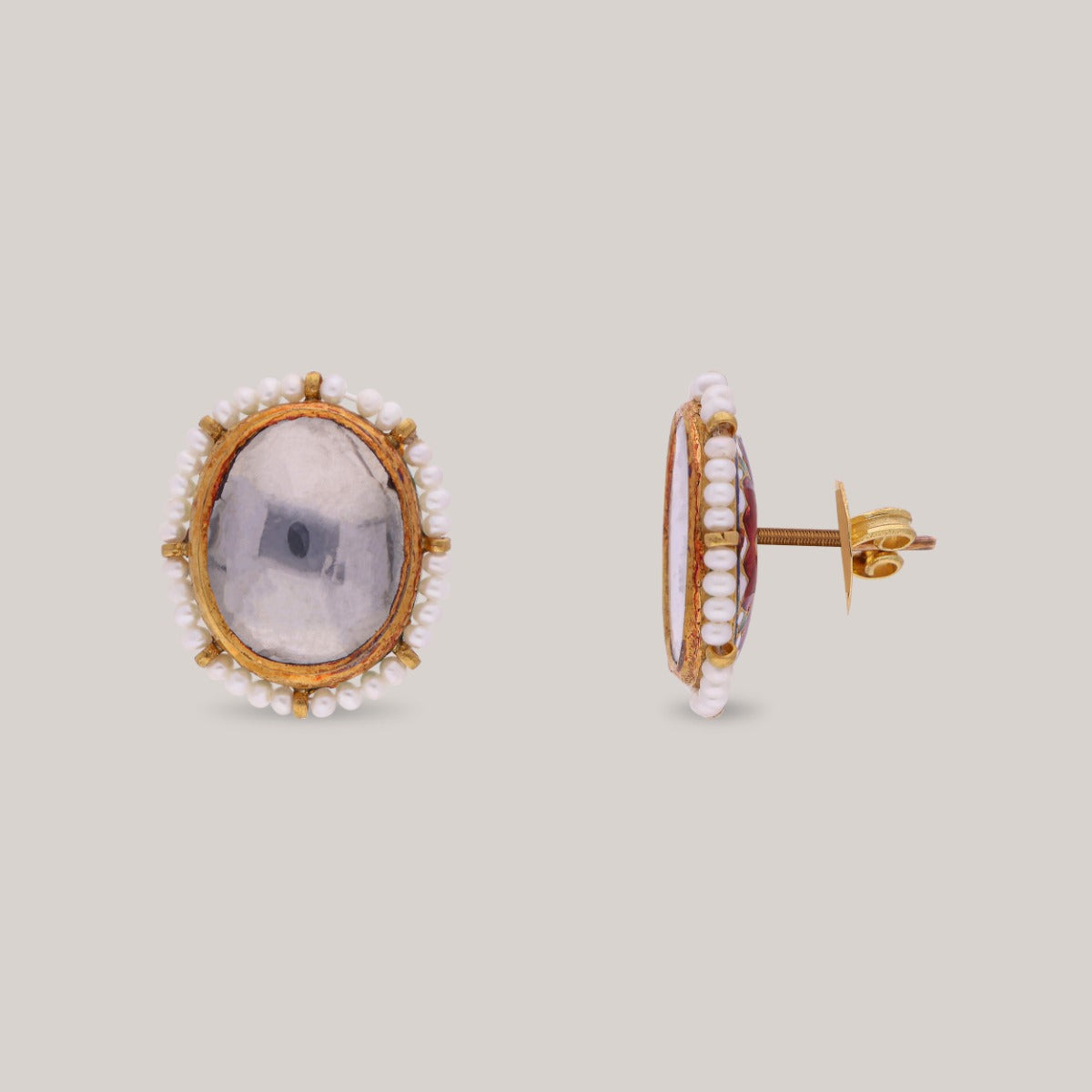 Vintage Radiance Polki Earrings