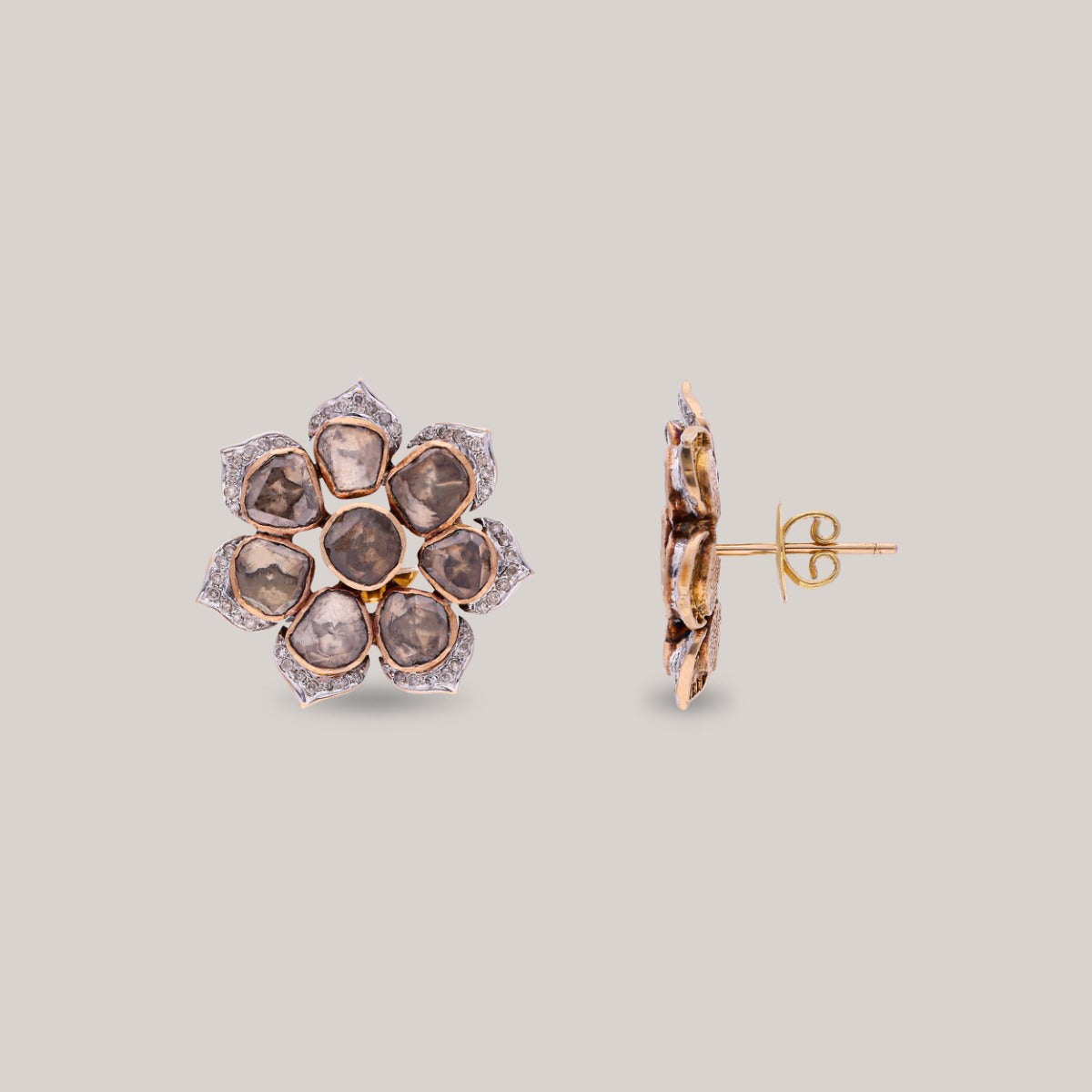 Auric Blossom Polki Earrings