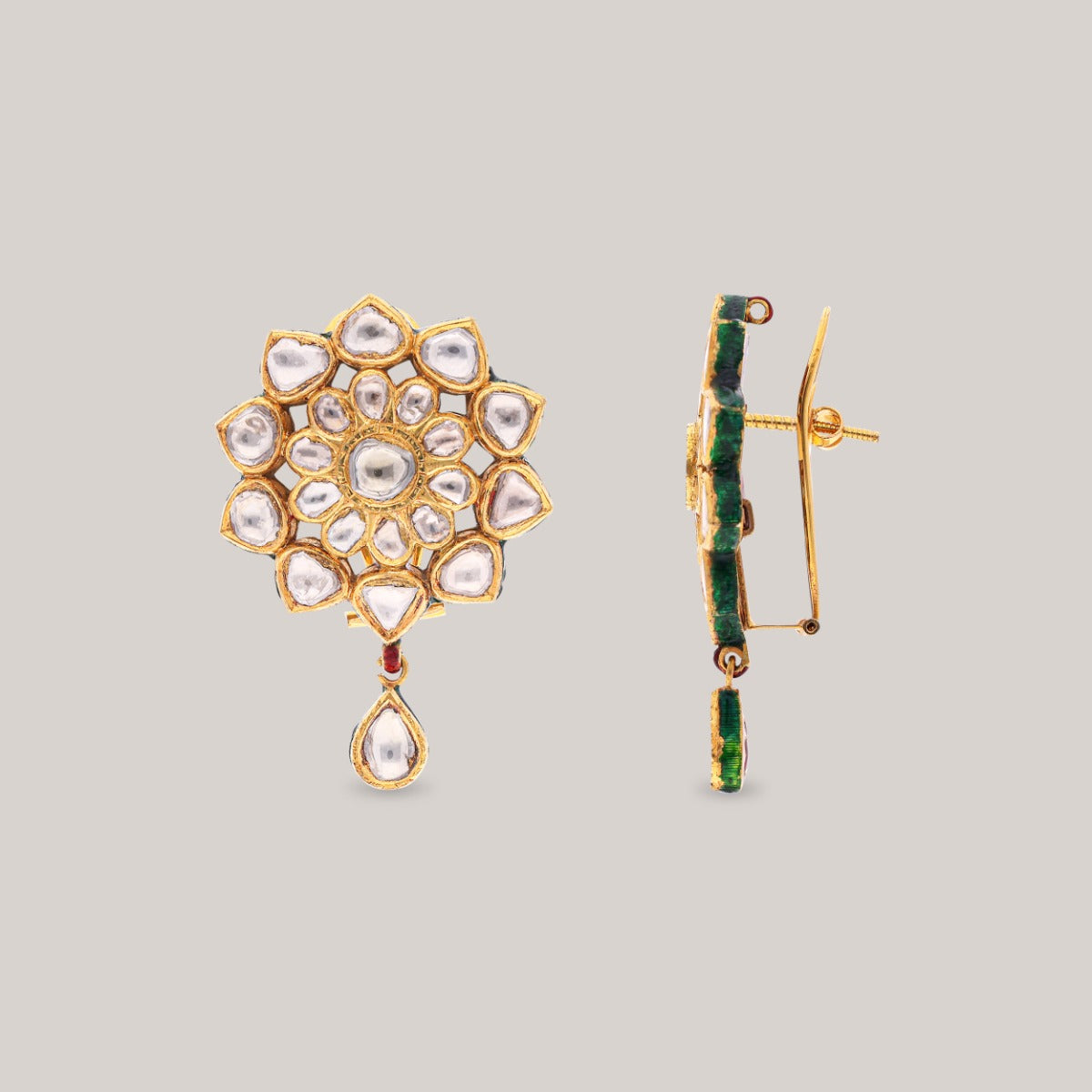 Petal Polki Earrings