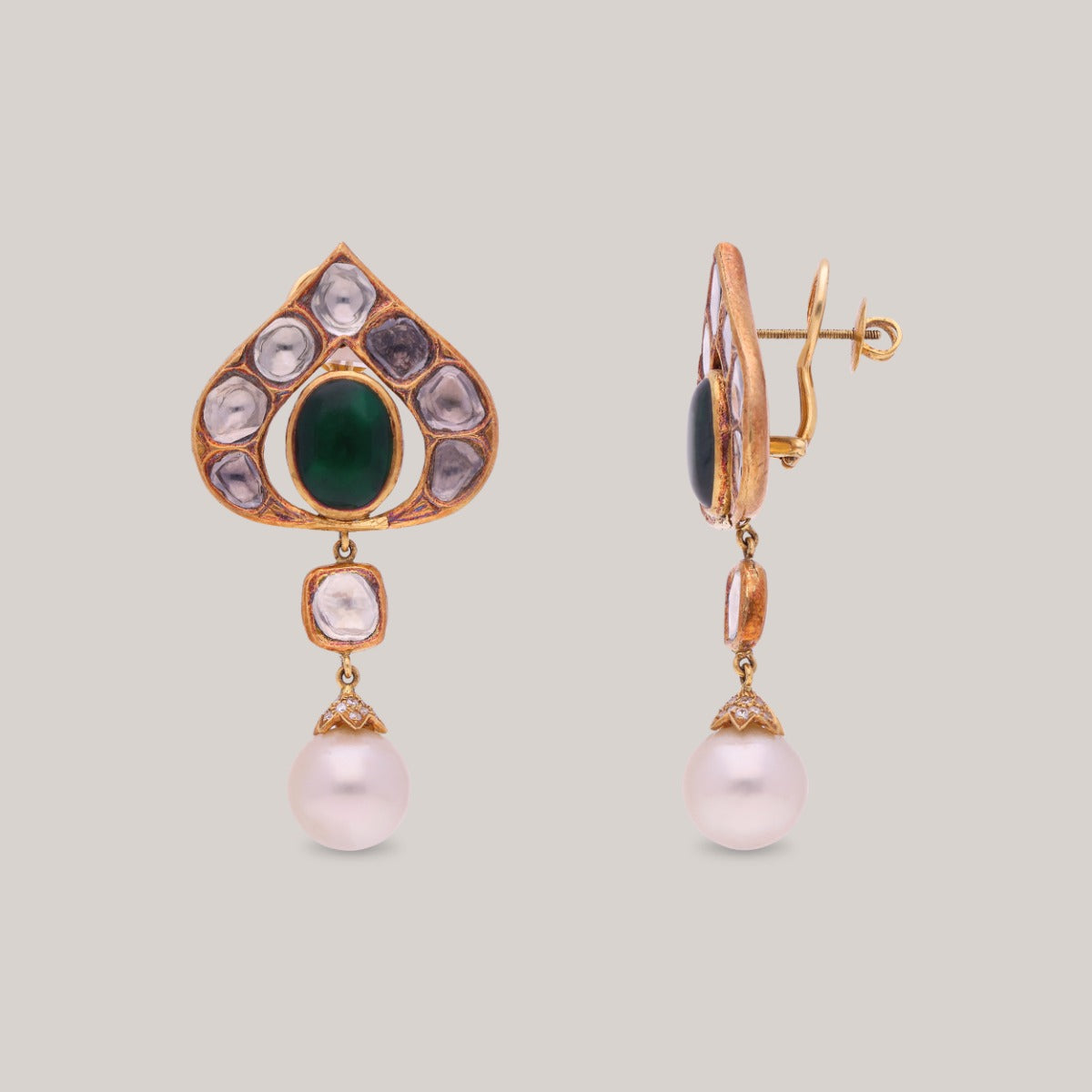 Ornate Splendor Polki Earrings