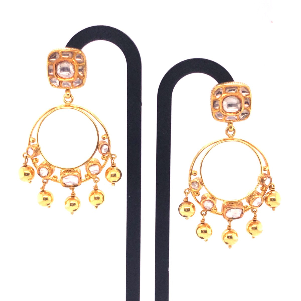 Simmer Sided Polki Earrings
