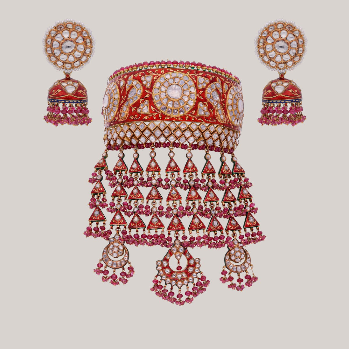 Royal Polki Ensemble Necklace Set
