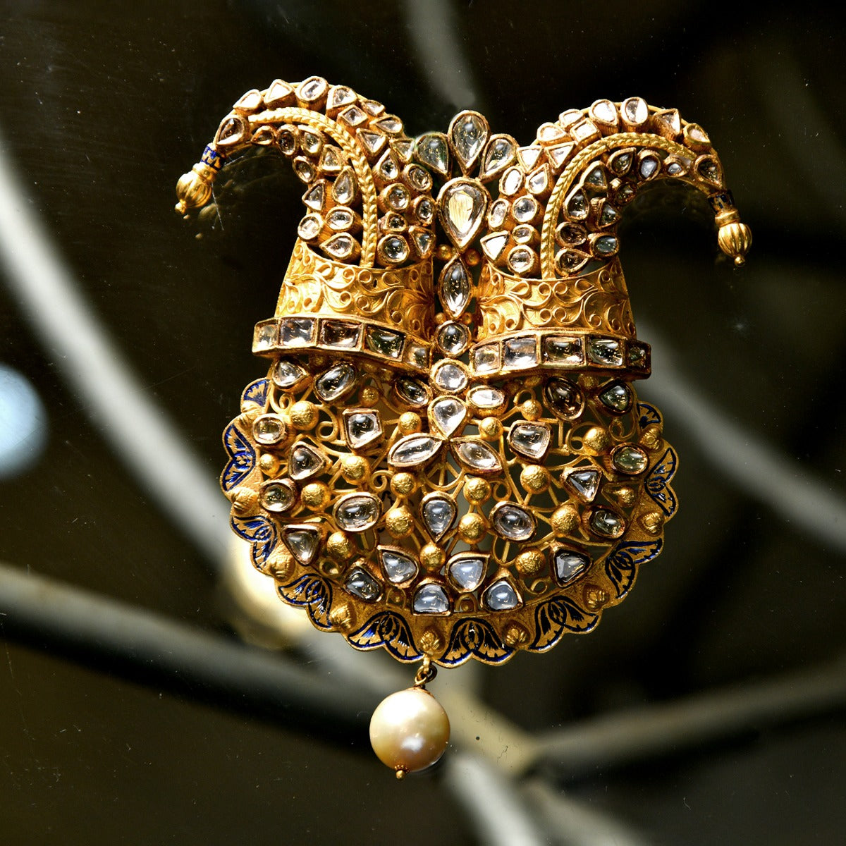 Joker's Hat Quirky Polki Pendant