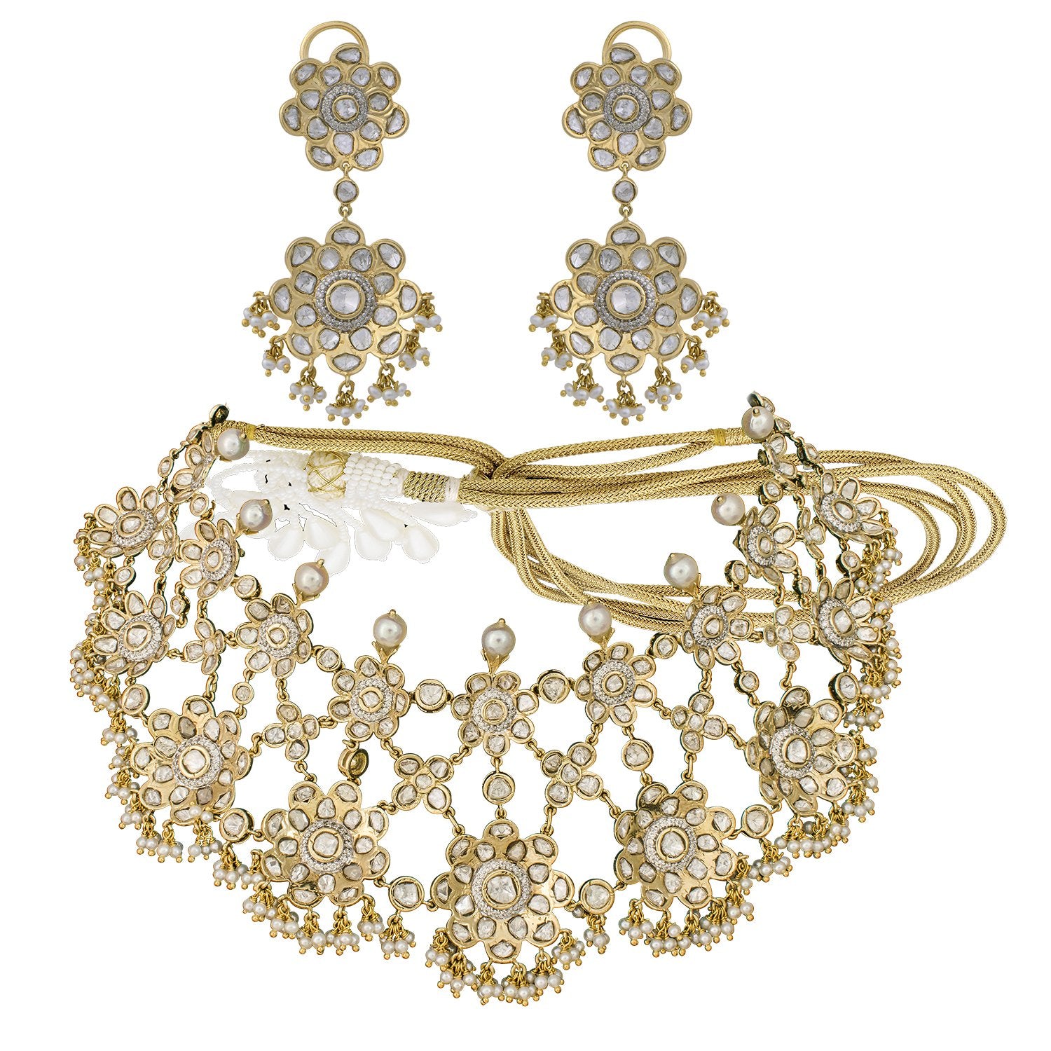 Shiny Stars Polki Necklace Set