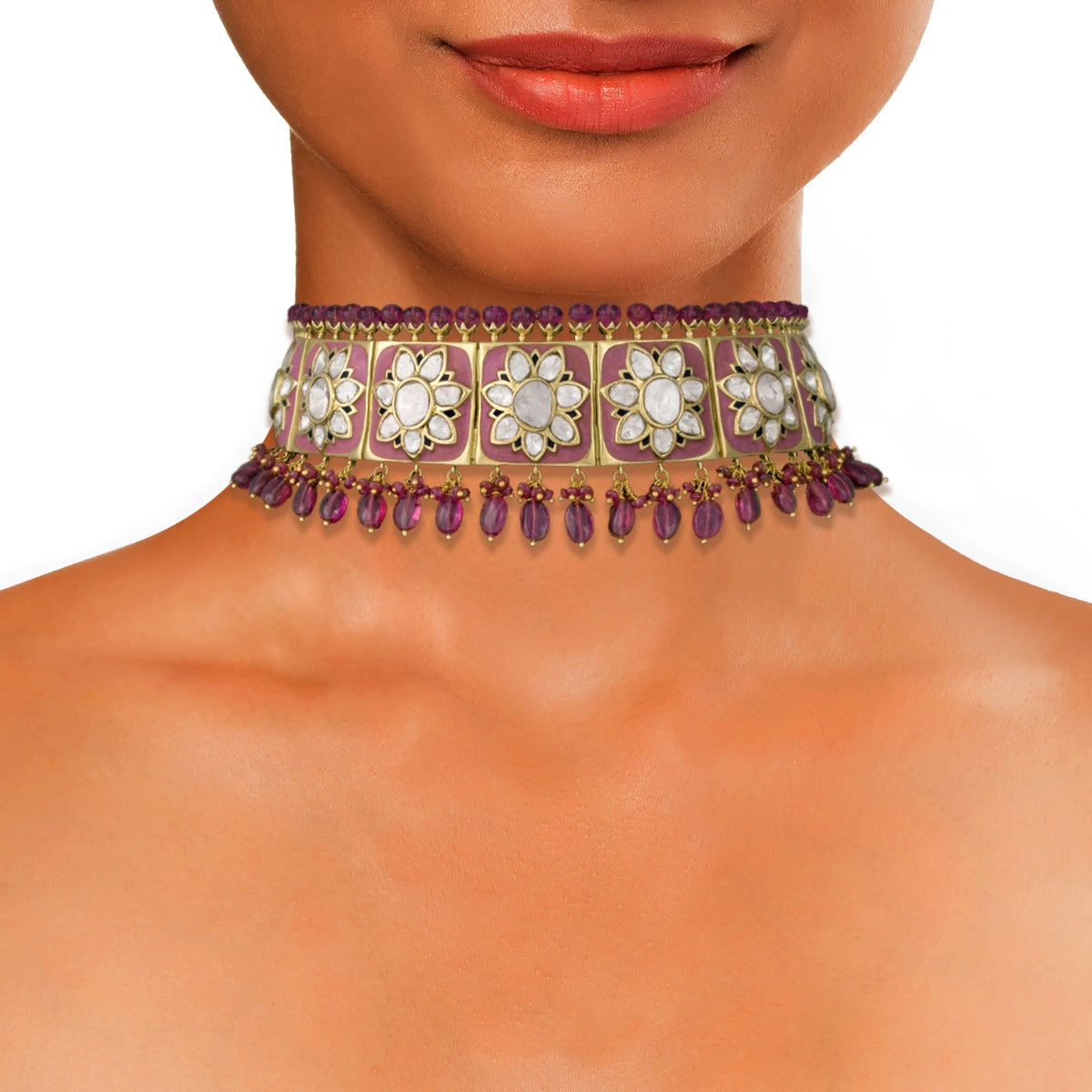 Tribal Vibrance Stone Polki Choker
