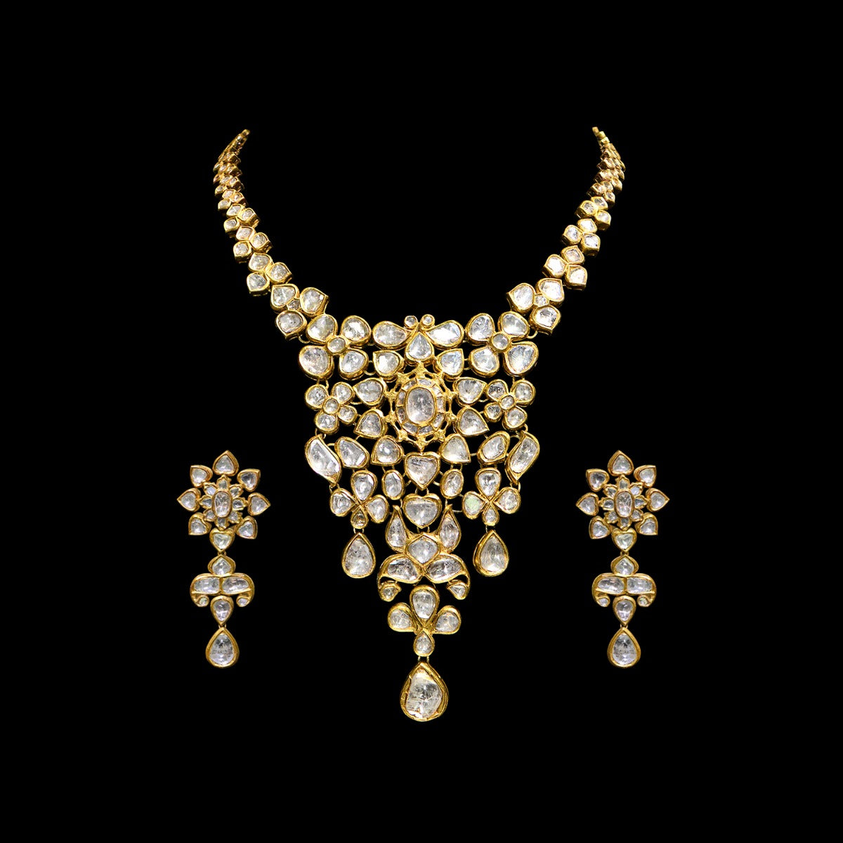 Colossal Canvas Polki Necklace Set