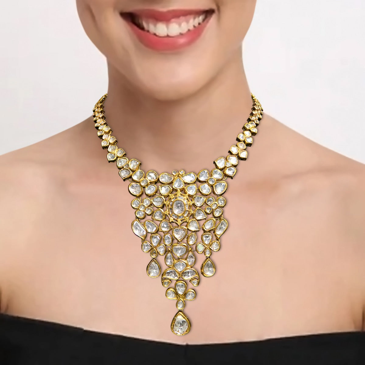 Colossal Canvas Polki Necklace