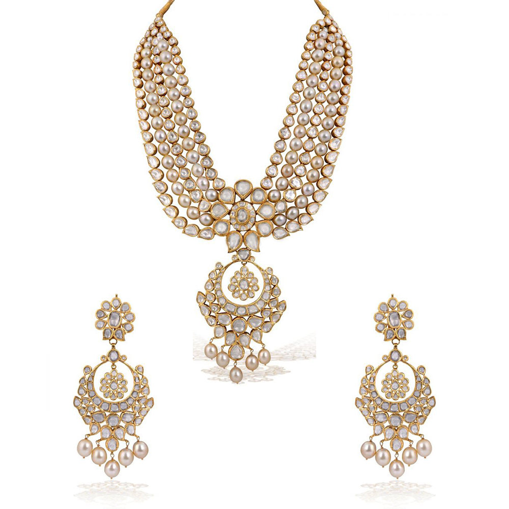Traditional Mangal Polki Necklace Set