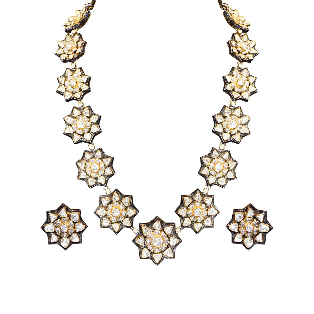 Periwinkle Polki Necklace Set
