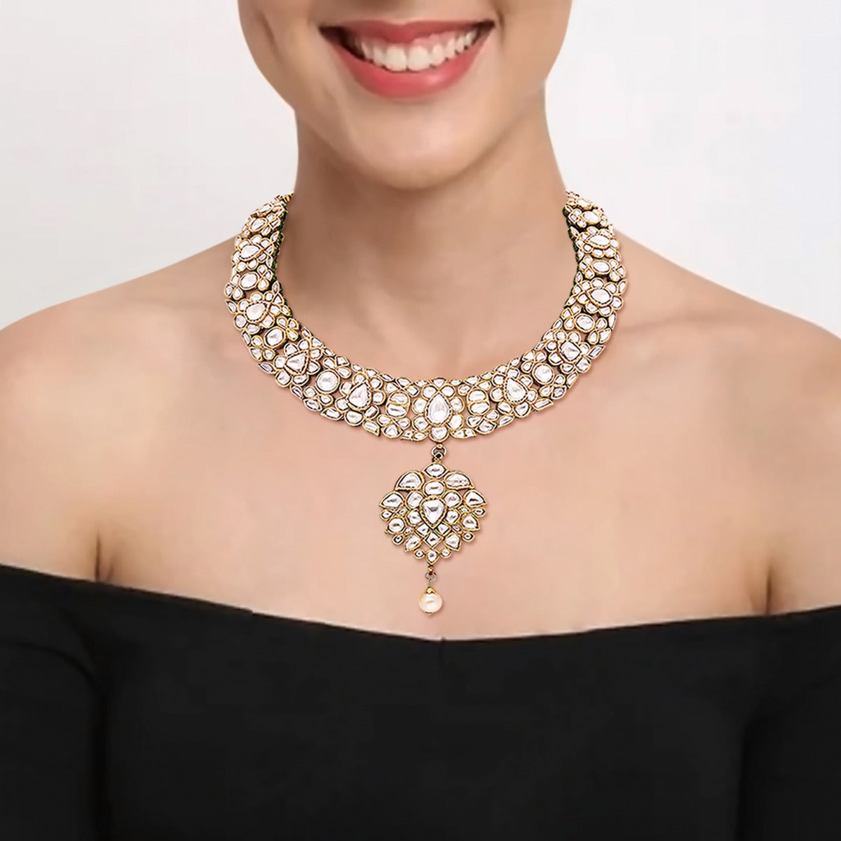 Amulya Polki Necklace Set