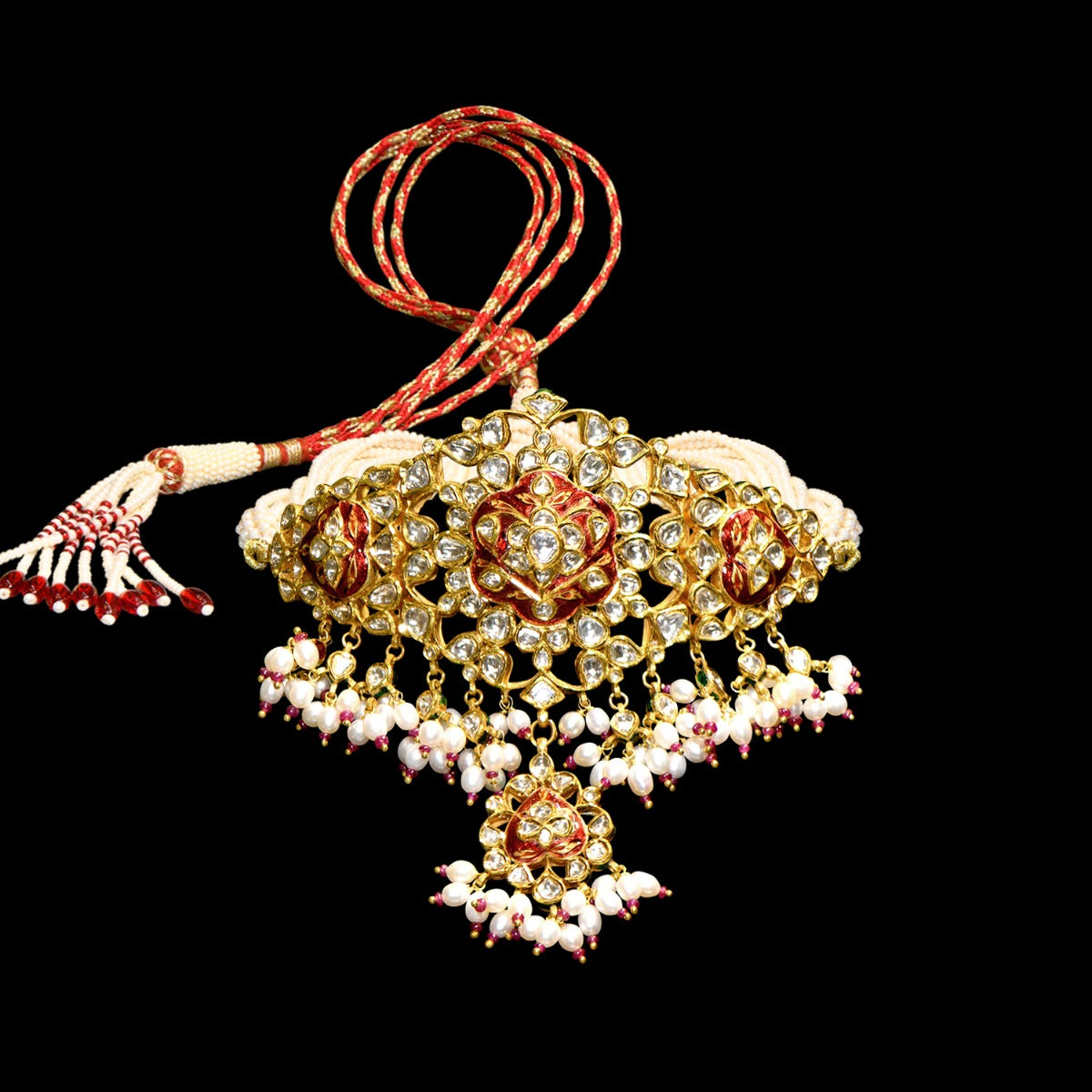 Chestnut Polki Necklace Set