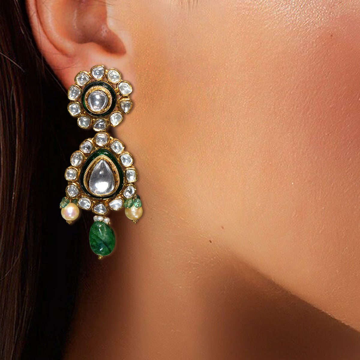 Warrior Princess Polki Necklace Set