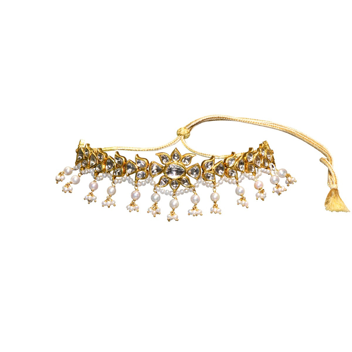 Fresh Bloomed Polki Choker