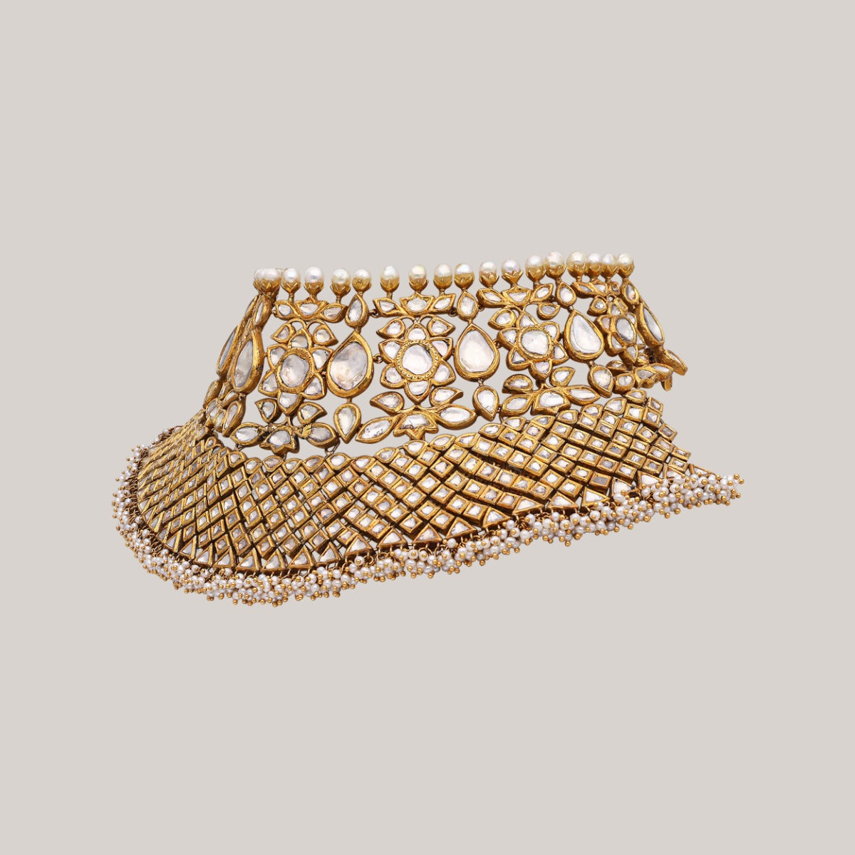 Polki & Perals Studded Necklace
