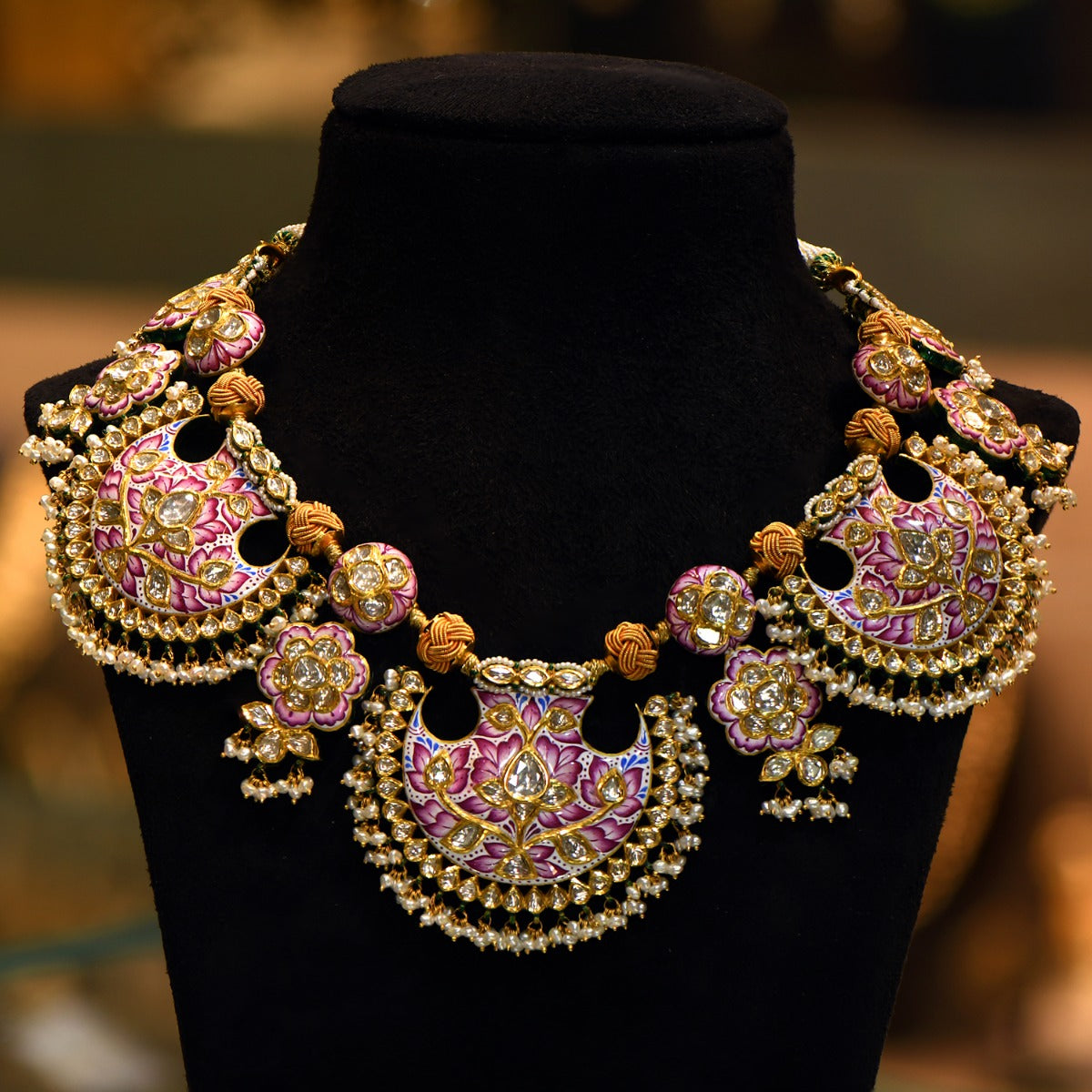 Gorgeous Paisley Polki Necklace Set