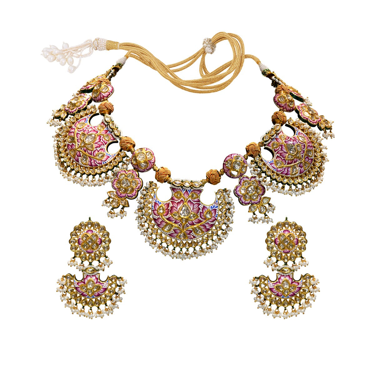 Gorgeous Paisley Polki Necklace Set