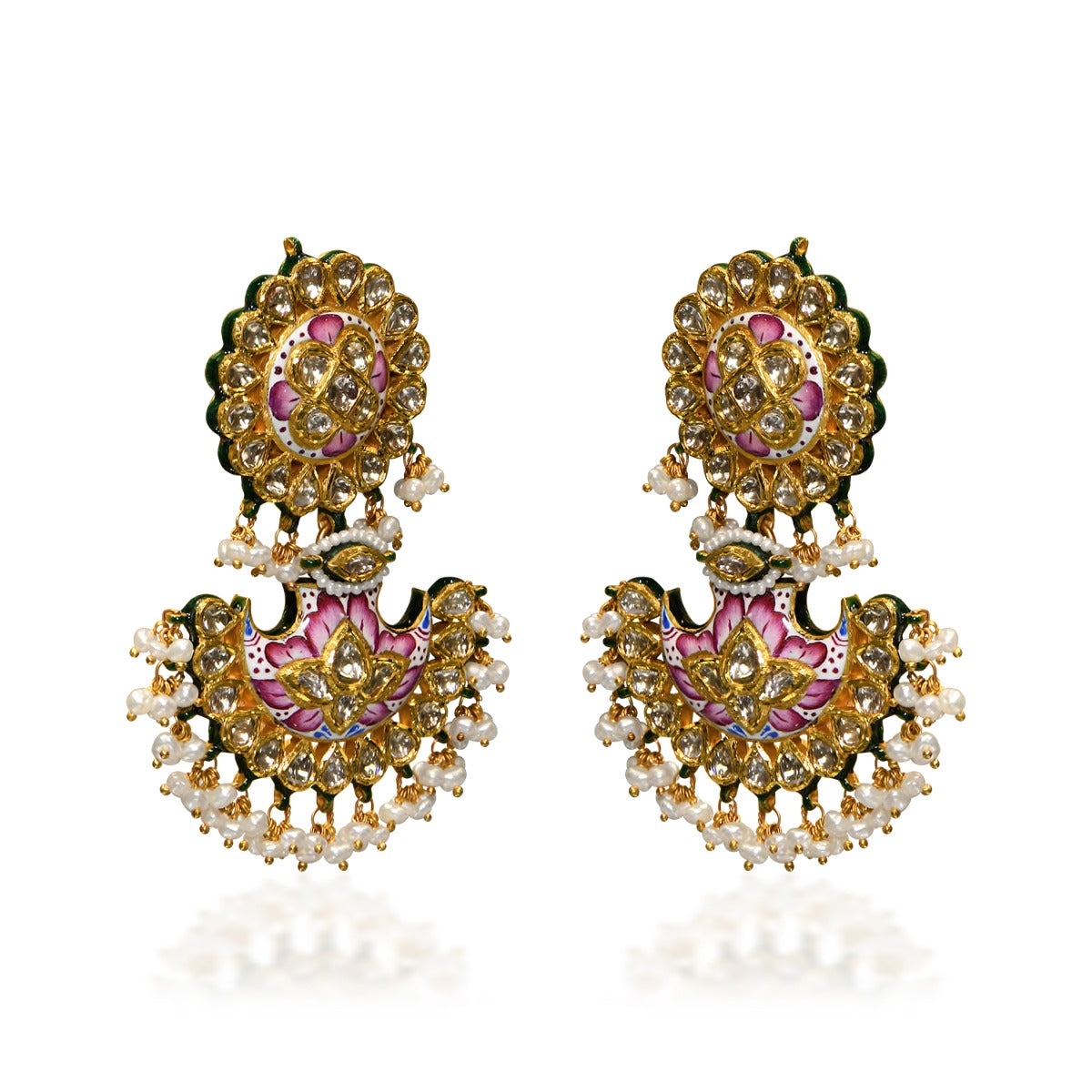 Gorgeous Paisley Polki Necklace Set