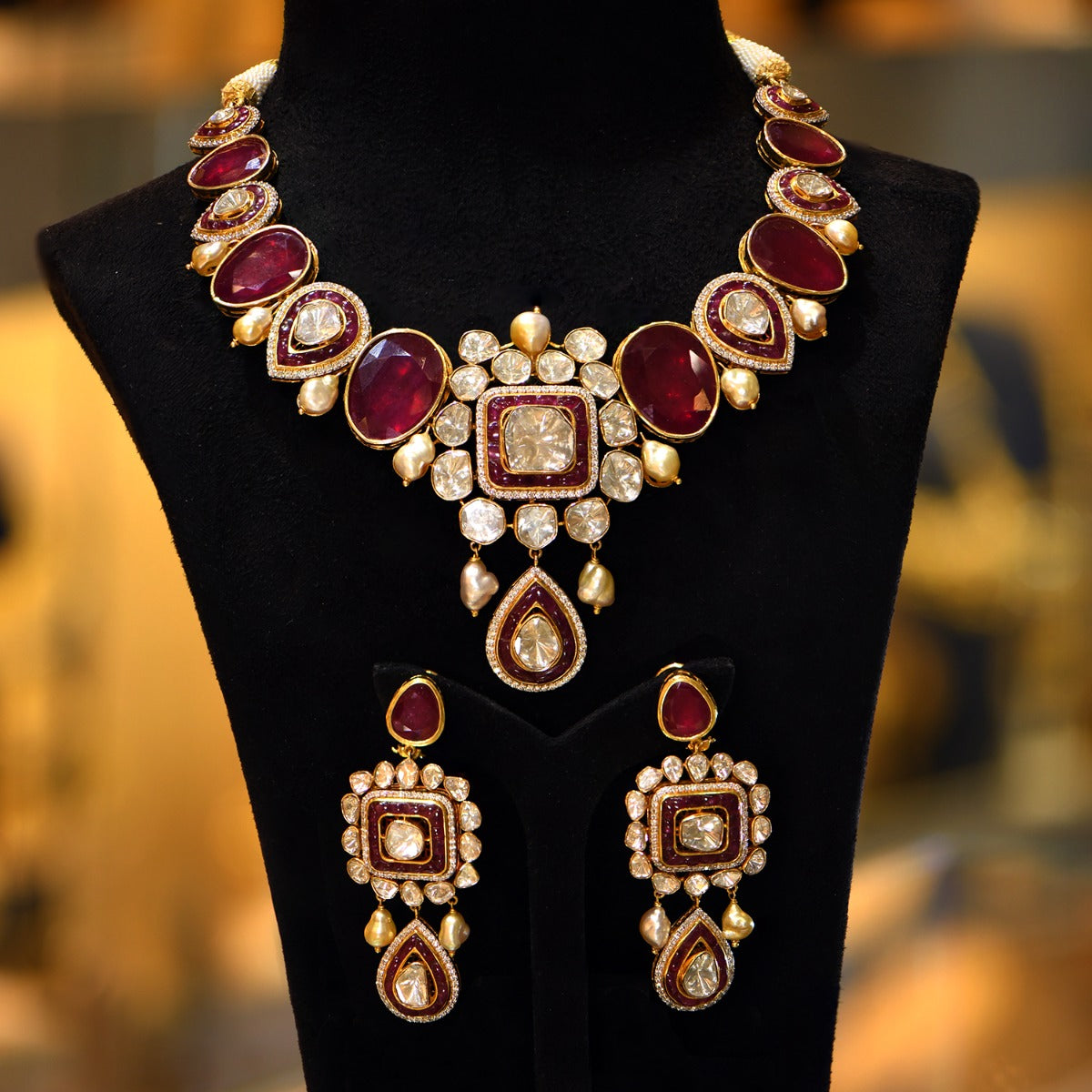Traditional Legacy Polki Necklace Set