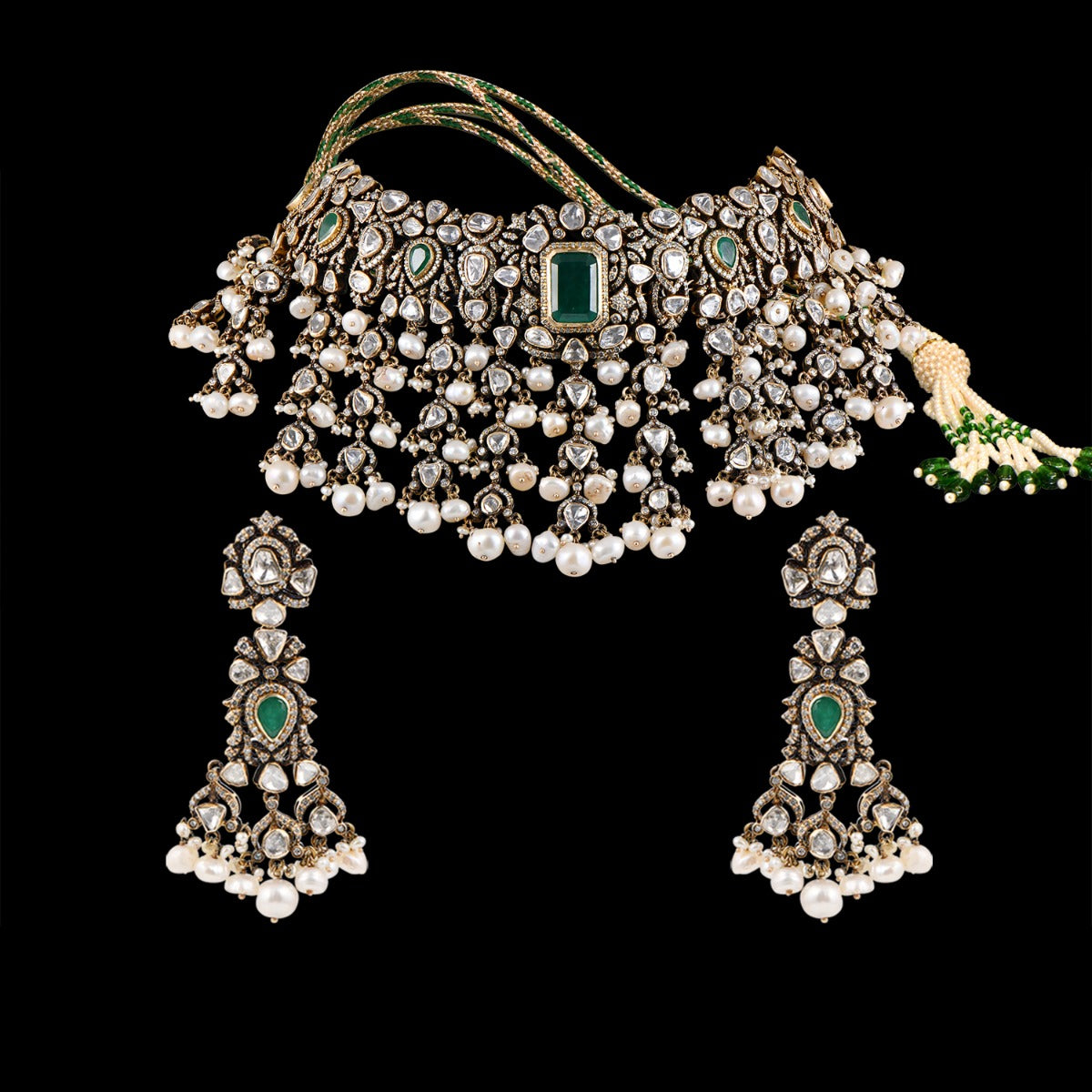 Crescent Cluster Polki Set