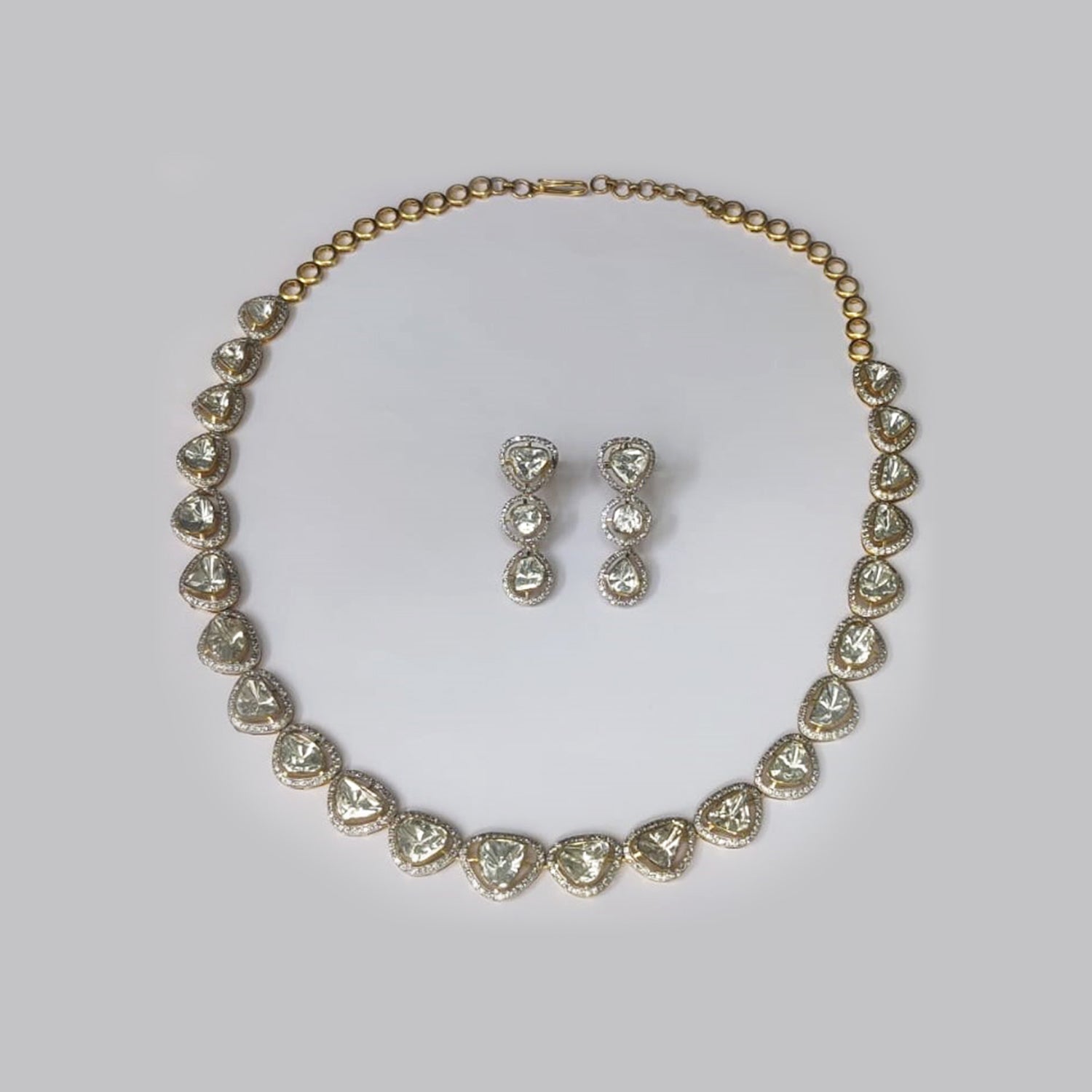Amber Aura Polki Necklace Set