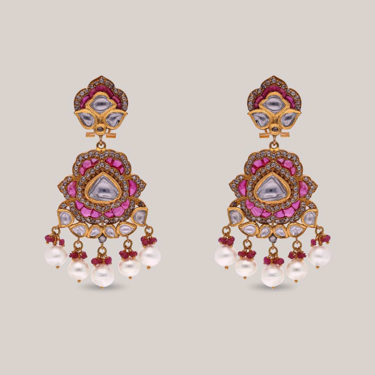 Regal Bloom Polki Necklace Set