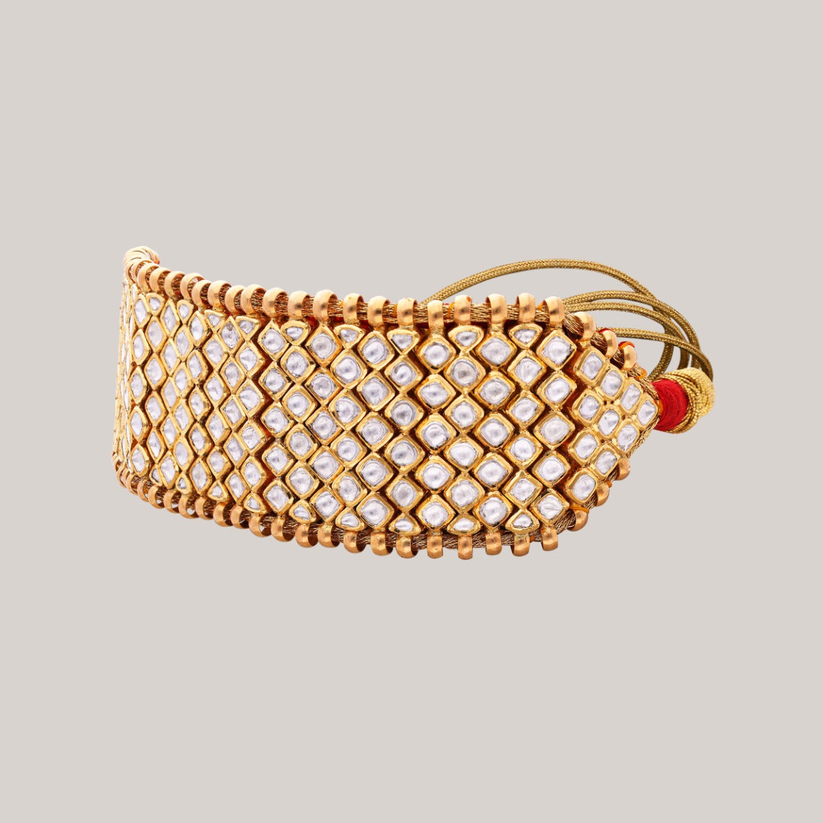 Radiant Mesh Polki Choker