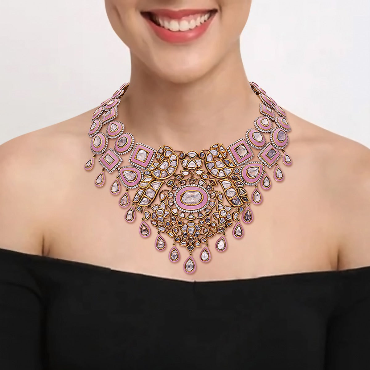 Princess Polki Winding Necklace