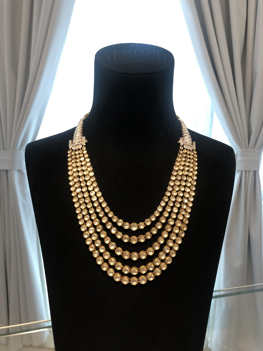 Beady Eyed Layered Polki Necklace