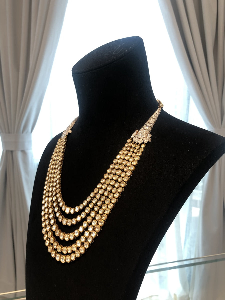 Beady Eyed Layered Polki Necklace