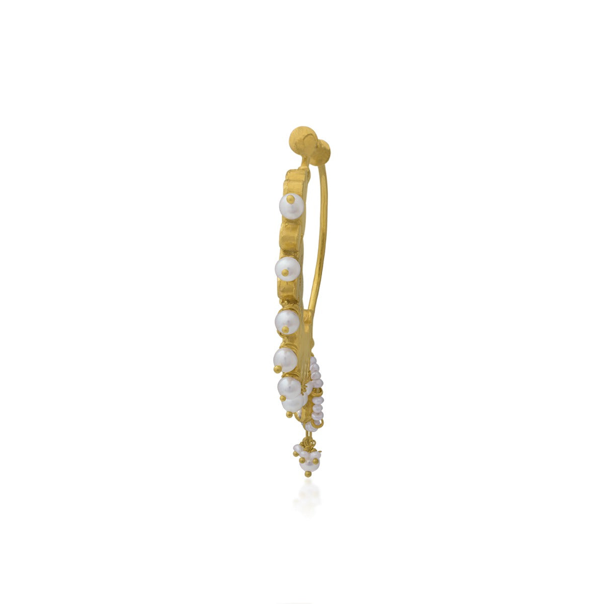 Floating Polki Nose Pin
