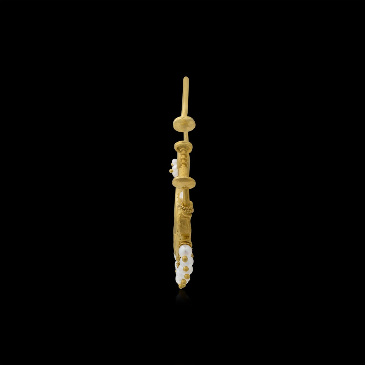 Etched Mirror Polki Nose Pin