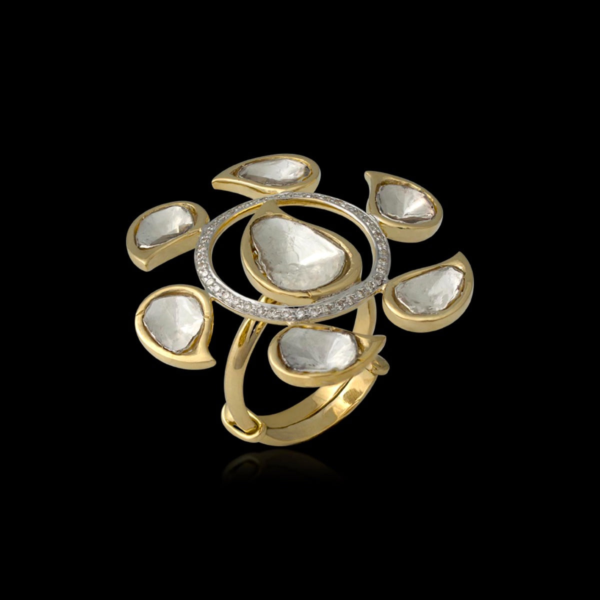 Pedestal Floral Ring