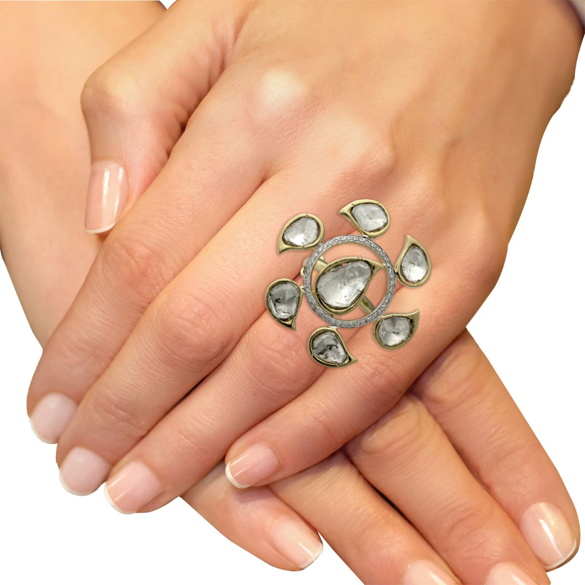 Pedestal Floral Ring