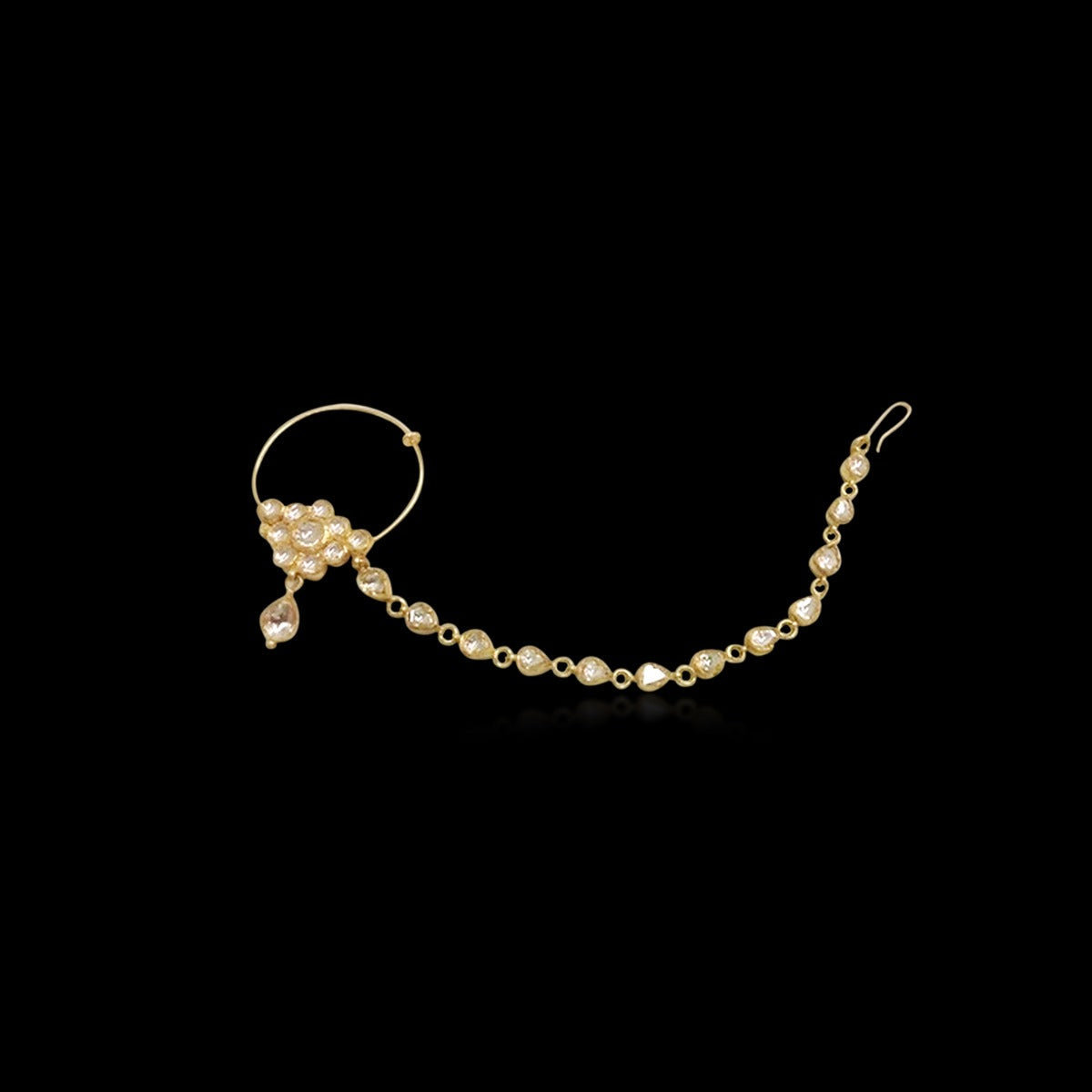 Traditional Polki Nose Pin