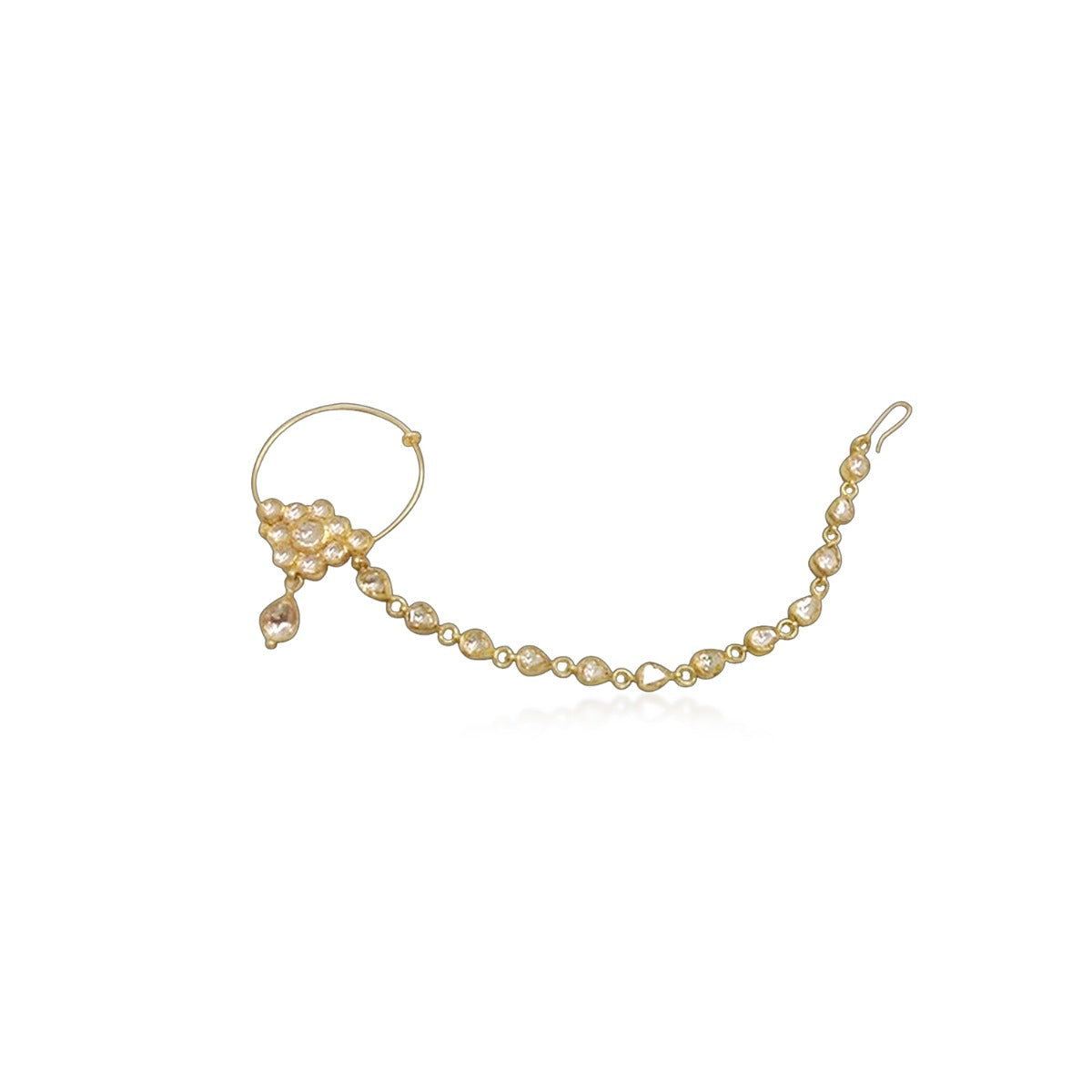 Traditional Polki Nose Pin