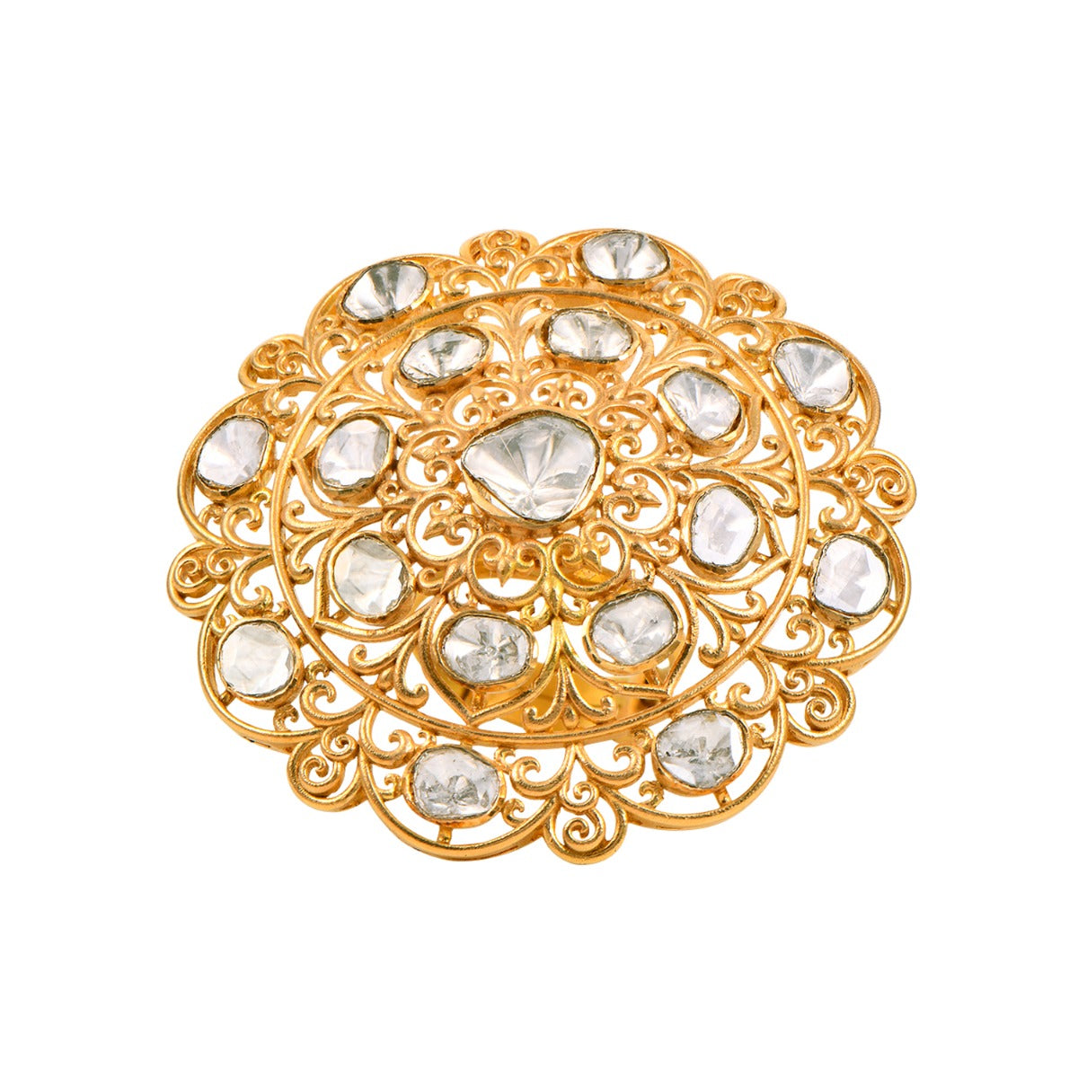 Malina Curve Polki Ring