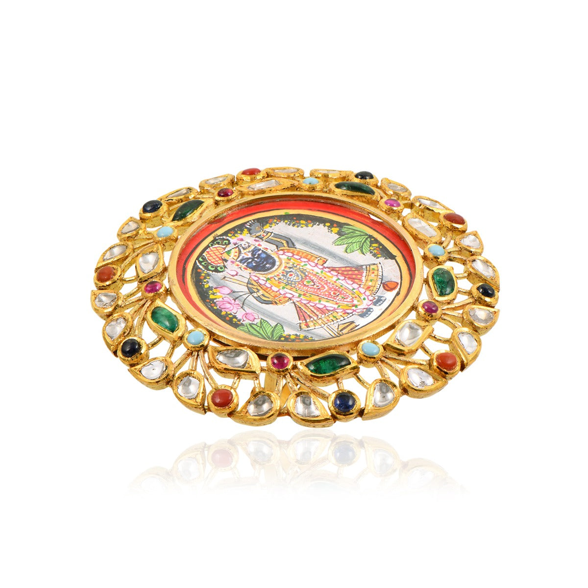 Shreeji Shrinathji Polki Ring