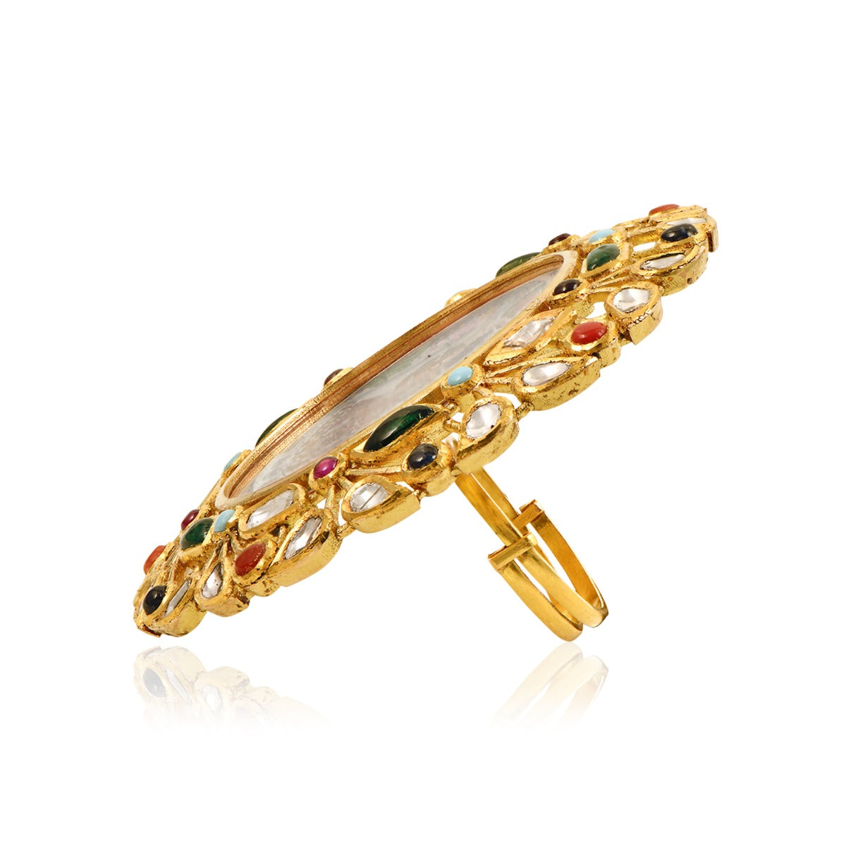 Shreeji Shrinathji Polki Ring