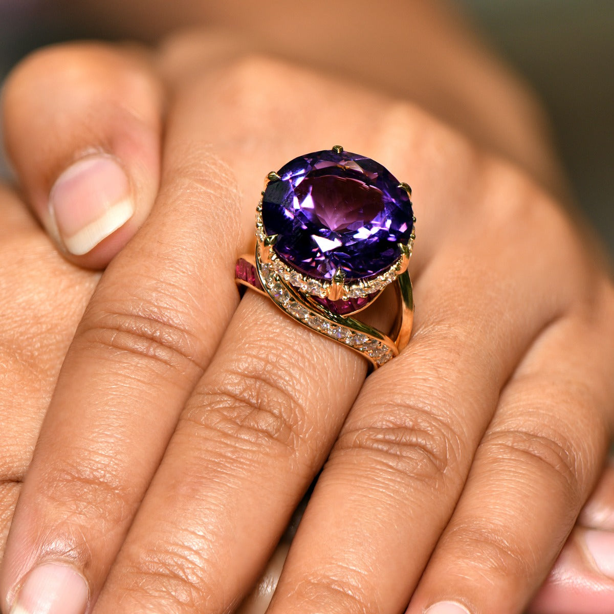Purple Panache Chunky Diamond Ring