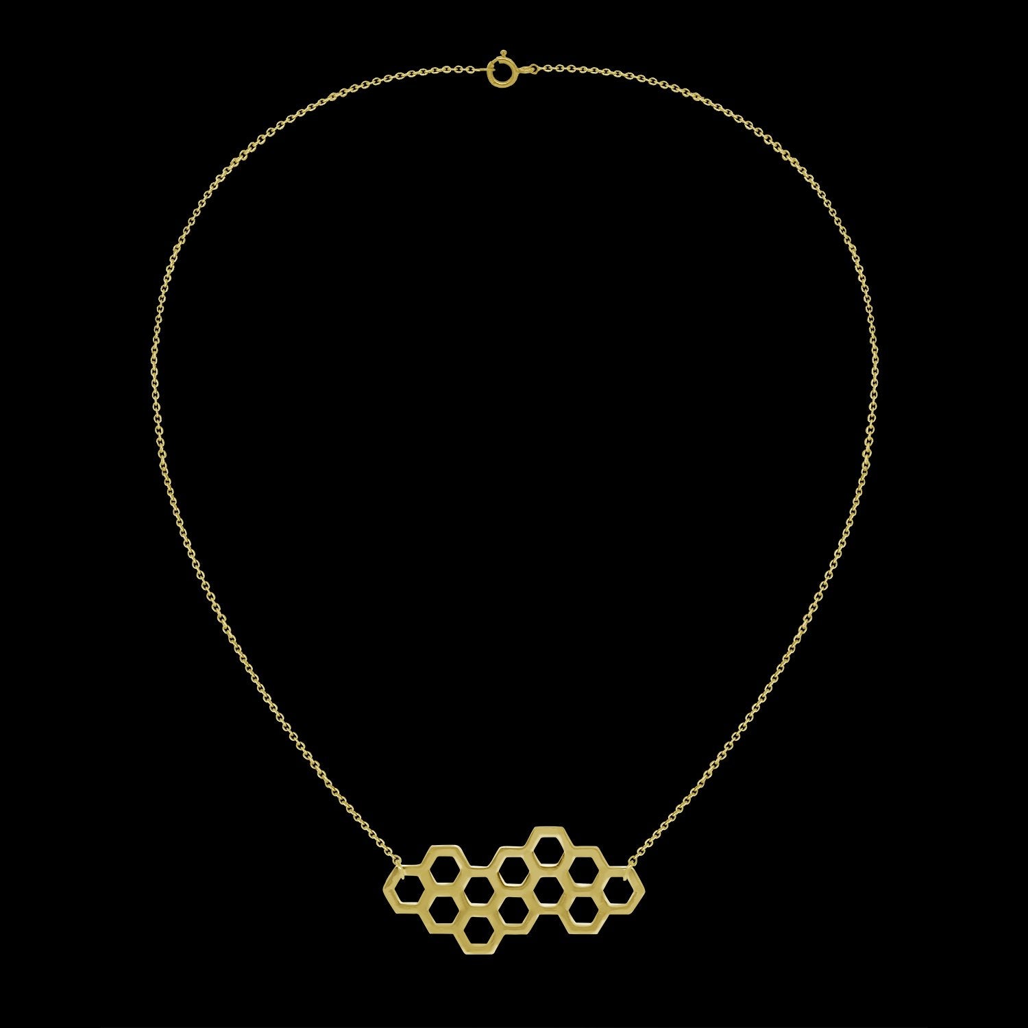 Caved Honeycomb Necklace
