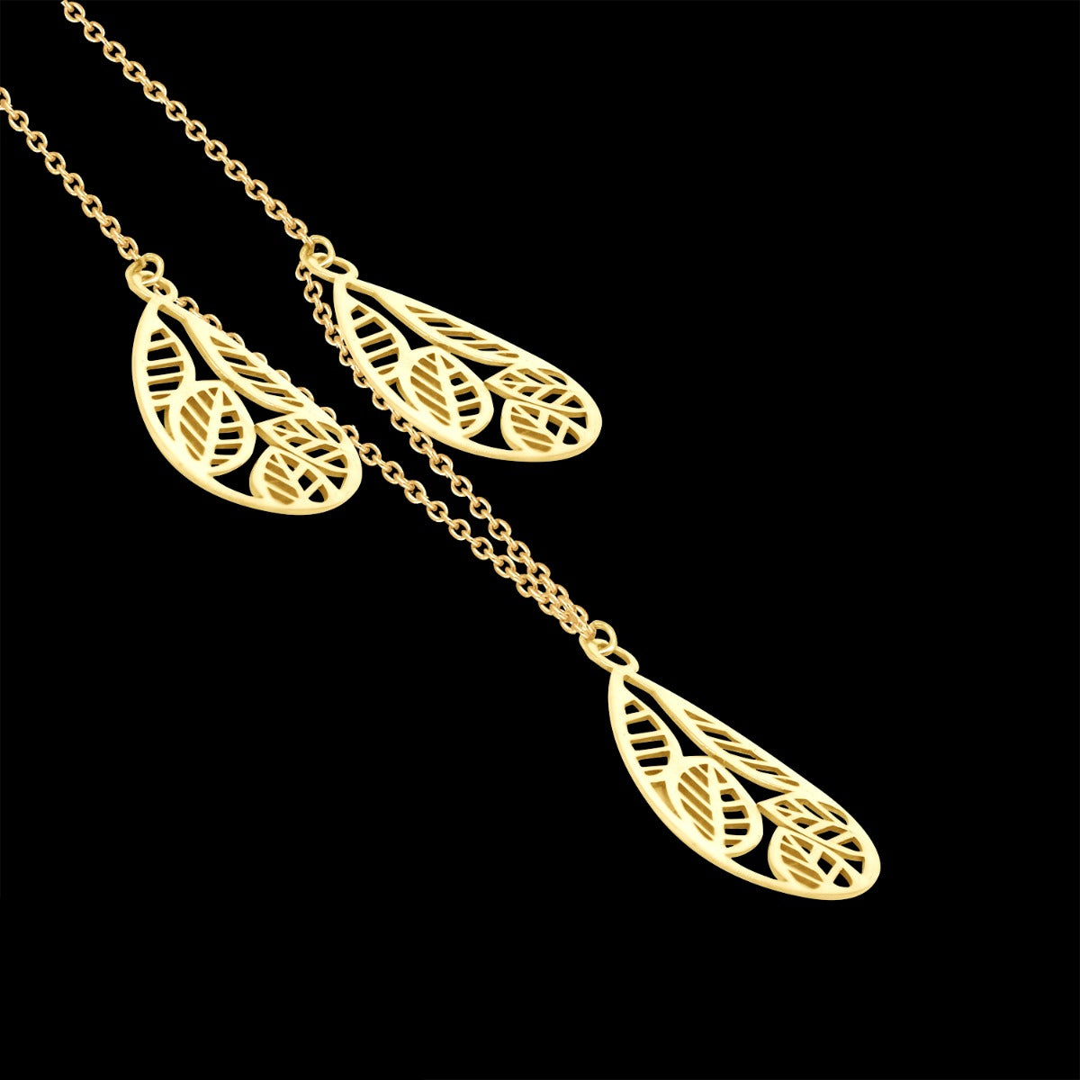 Ornate Leaf Chain Necklace