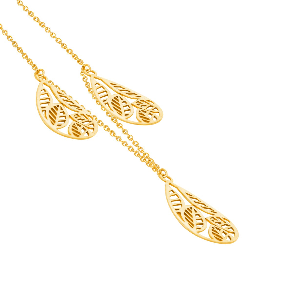 Ornate Leaf Chain Necklace