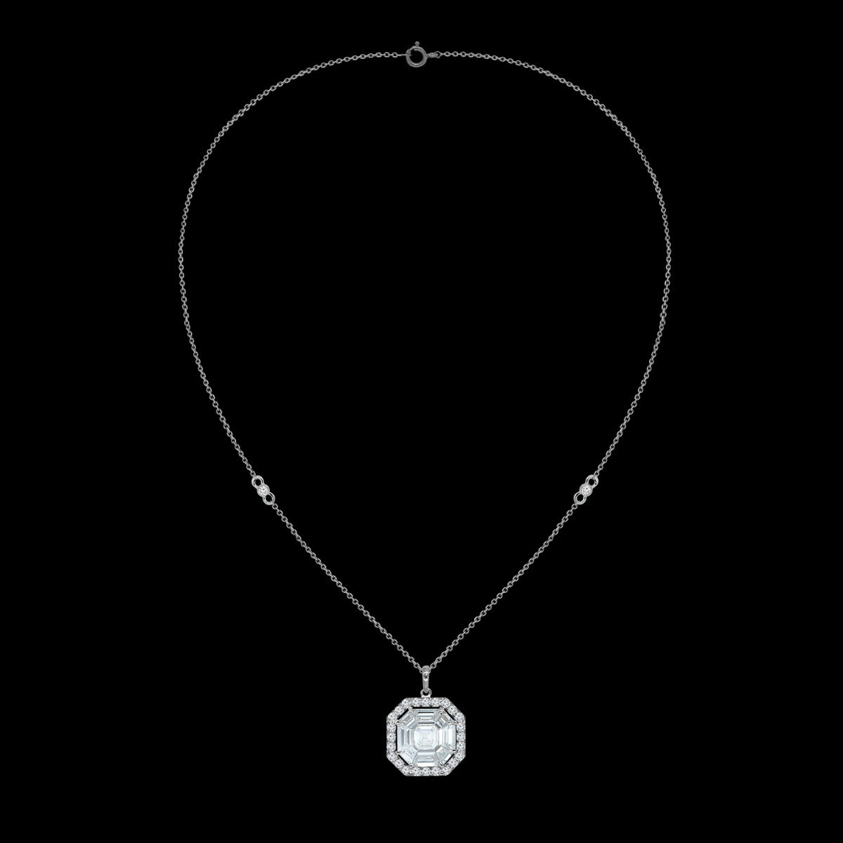 Classic Quad Diamond Necklace