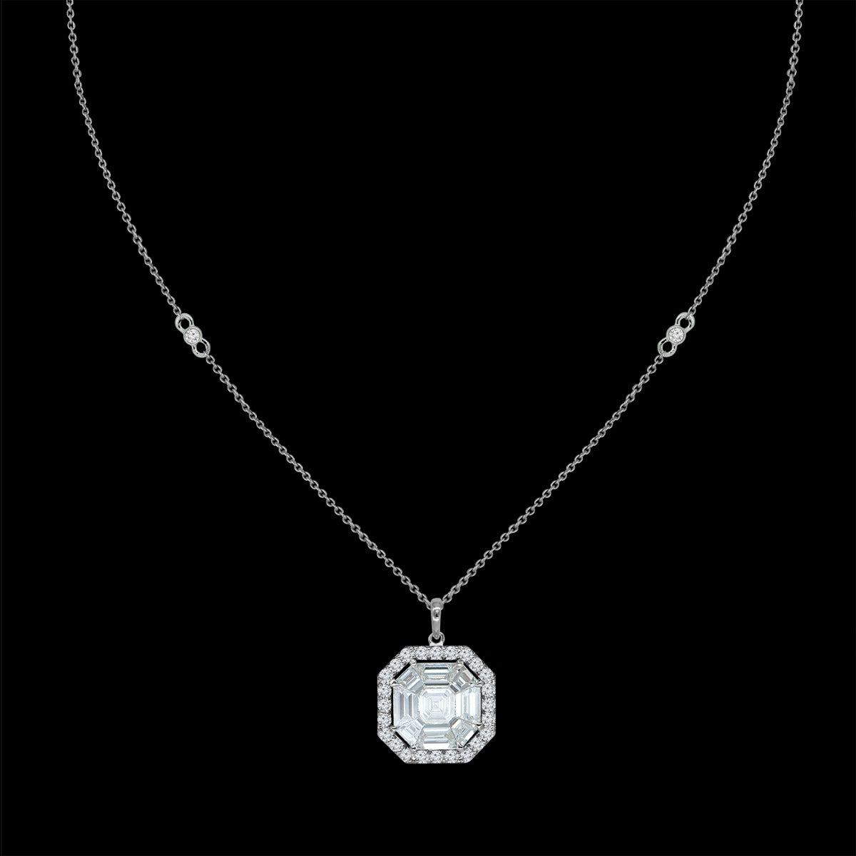 Classic Quad Diamond Necklace
