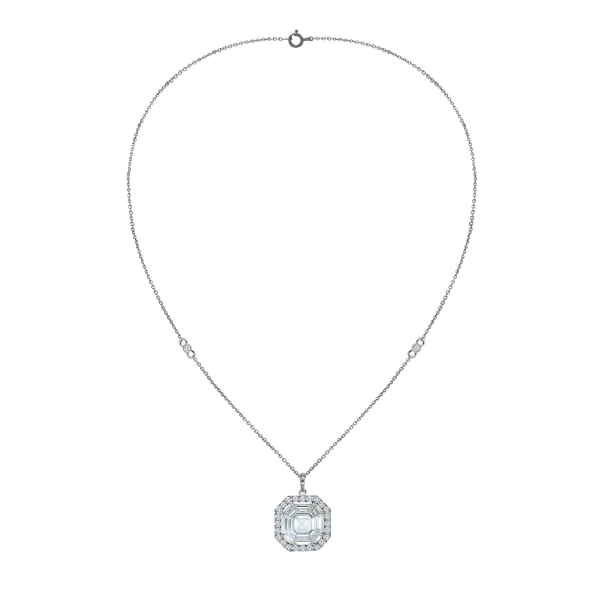 Classic Quad Diamond Necklace